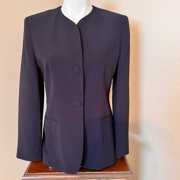 Jones New York Navy Suit Jacket - Size 10P - Picture 1 of 14